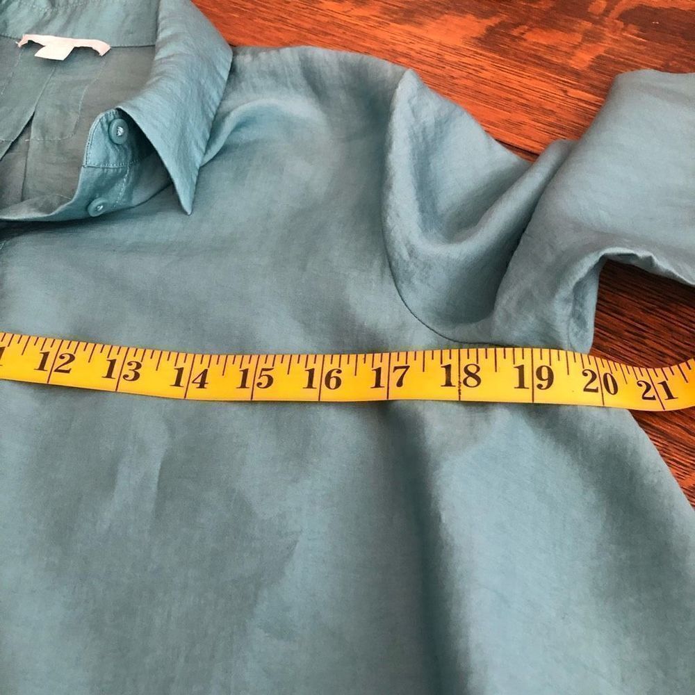 COS Aqua Oversized High Low Top Size 4 - Picture 10 of 13